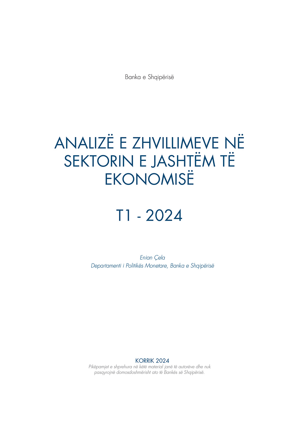 Analiza e ''Zhvillimeve në sektorin e jashtëm të ekonomisë'' T1-2024