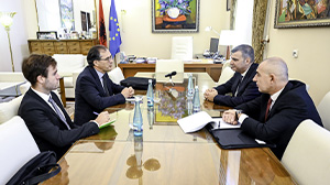 Governor Sejko receives the Head of Regional Economic Service for the Western Balkans, Embassy of French Republic, Mr Pierre Grandjouan